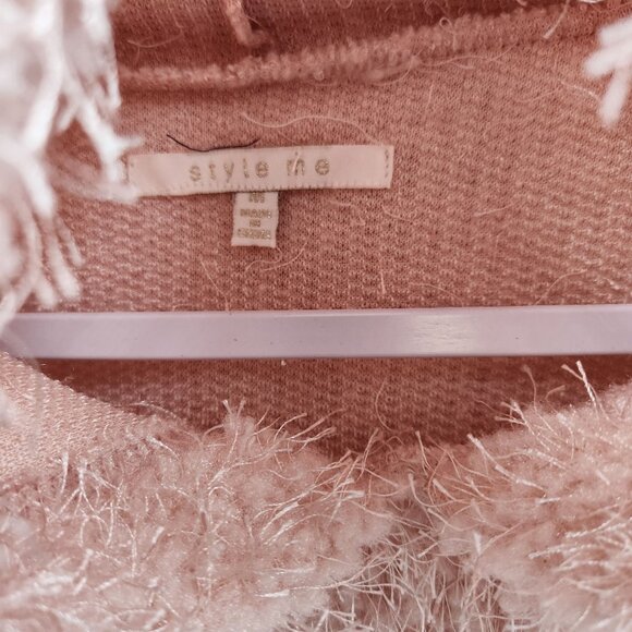 STYLE ME Los Angeles Pink Sherpa Hoodie Women's Medium New w/Tag - Picture 3 of 12